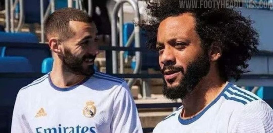 Benzema y Marcelo, con la nueva indumentaria madridista