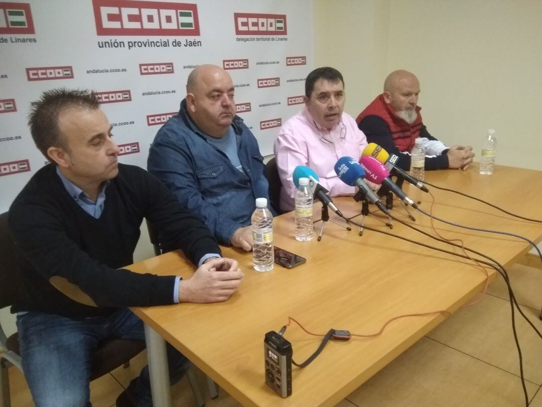 Rueda de prensa del sindicato Comisiones Obreras para informar sobre la situación actual de la antigua Aeroepoxy.