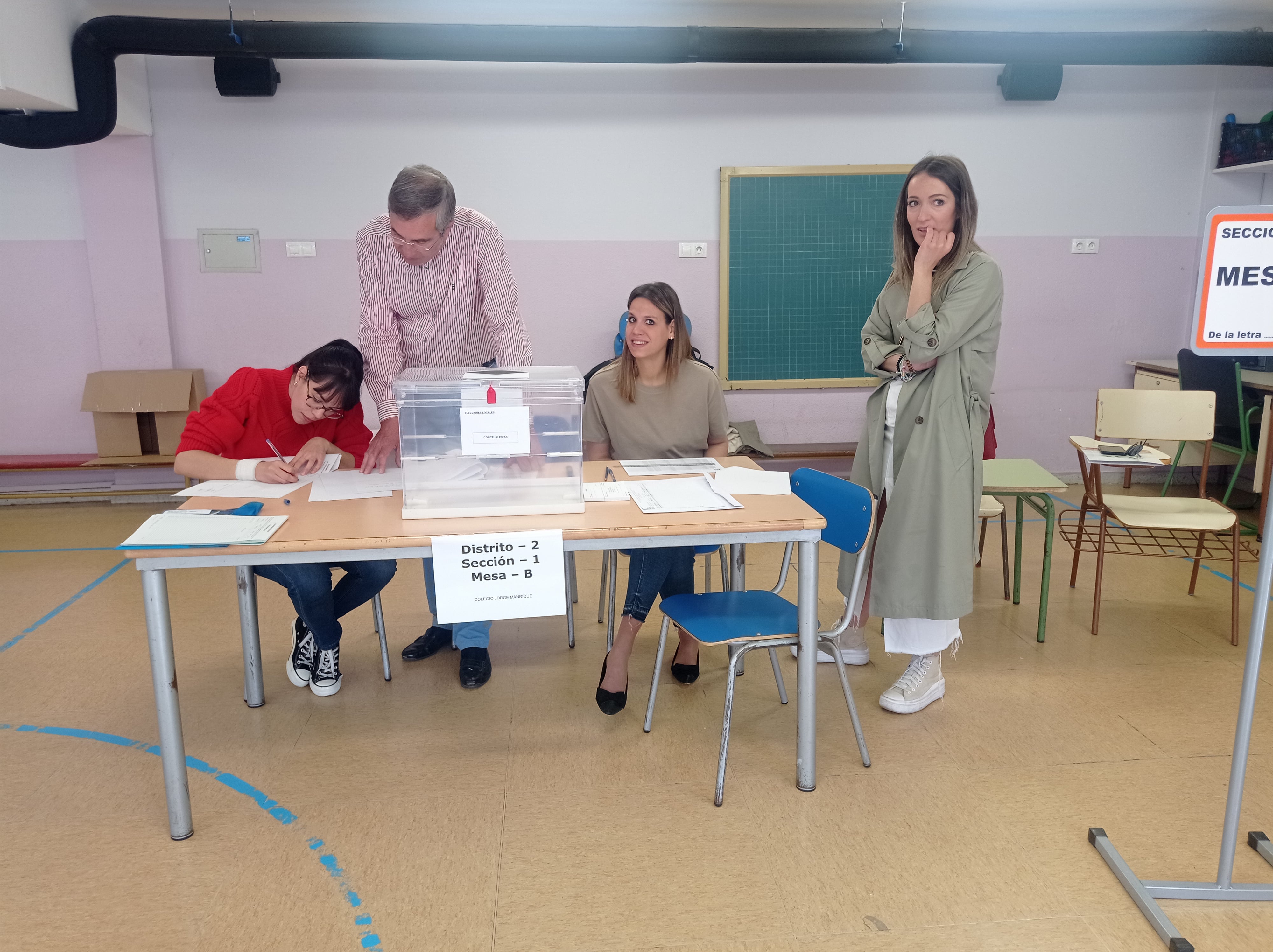 Colegio electoral en Palencia. Elecciones municipales 2023