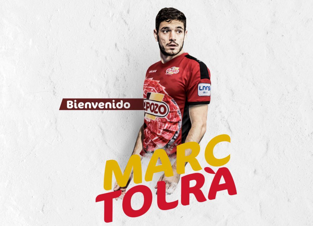 Cartel que anuncia el fichaje de Marc Tolrà