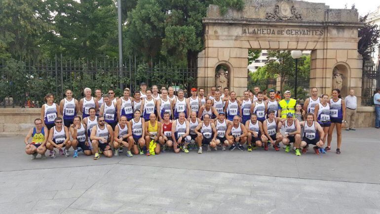 Integrantes del Puente del Canto, antes de la salida de la prueba.