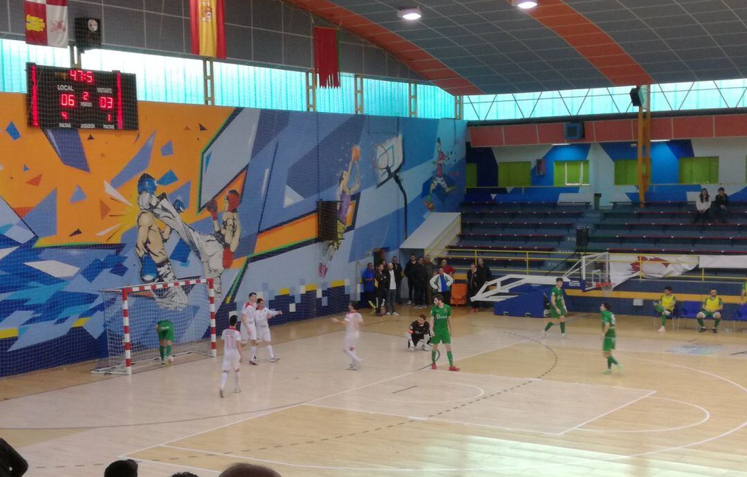 Celebración del séptimo tanto del FS Zamora