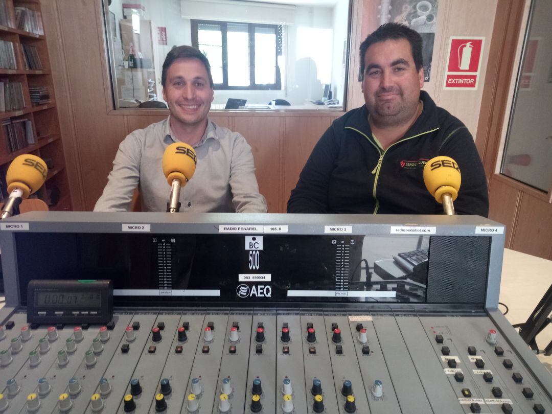 Javier Rodríguez y Sergio Requejo en Radio Peñafiel