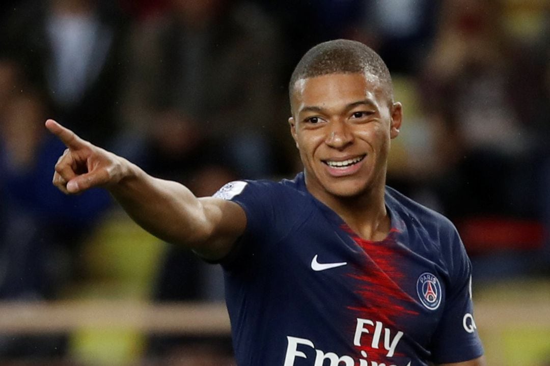 Mbappé, durante el partido contra el AS Monaco. 