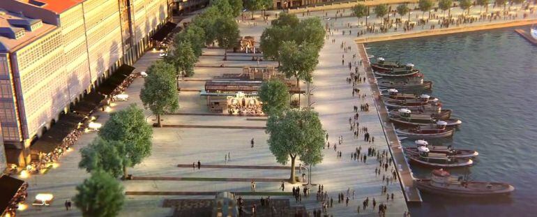 Recreación de cómo quedará La Marina