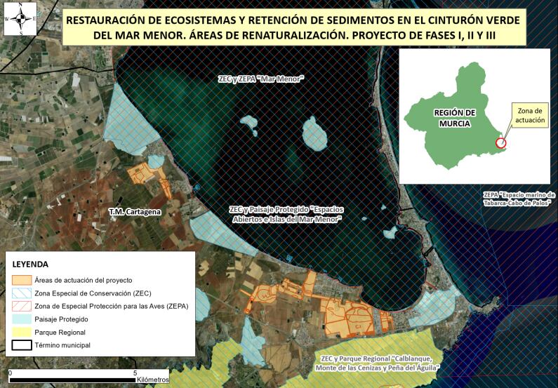 Las áreas de renaturalización en el sur del Mar Menor ya cuentan con luz verde ambiental