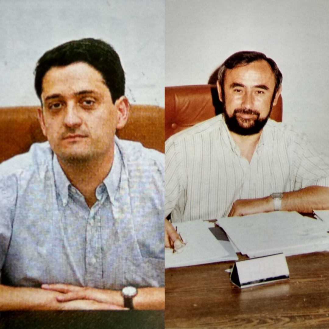 Imagen de Félix Ángel Martín y Honorino Fernández en sus respectivos mandatos
