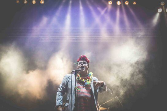 Pablo Carbonell, durante la actuación de Los Toreros Muertos