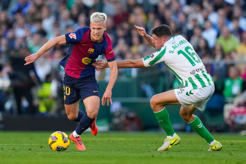 Dani Olmo y Altimira en el Real Betis - FC Barcelona