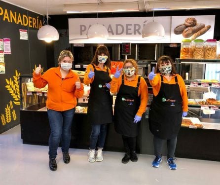 Trabajadoras del supermercado