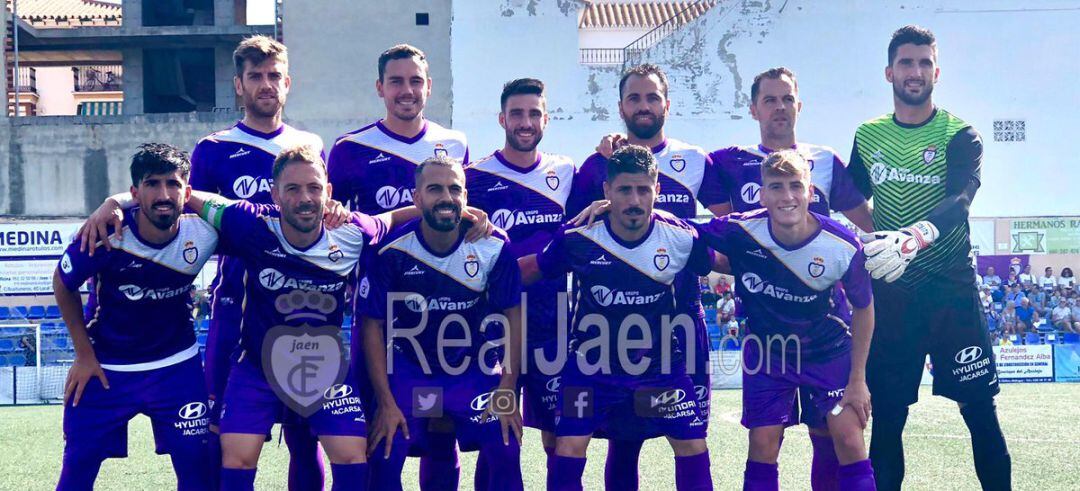 Once inicial del Real Jaén en Vélez Málaga.
