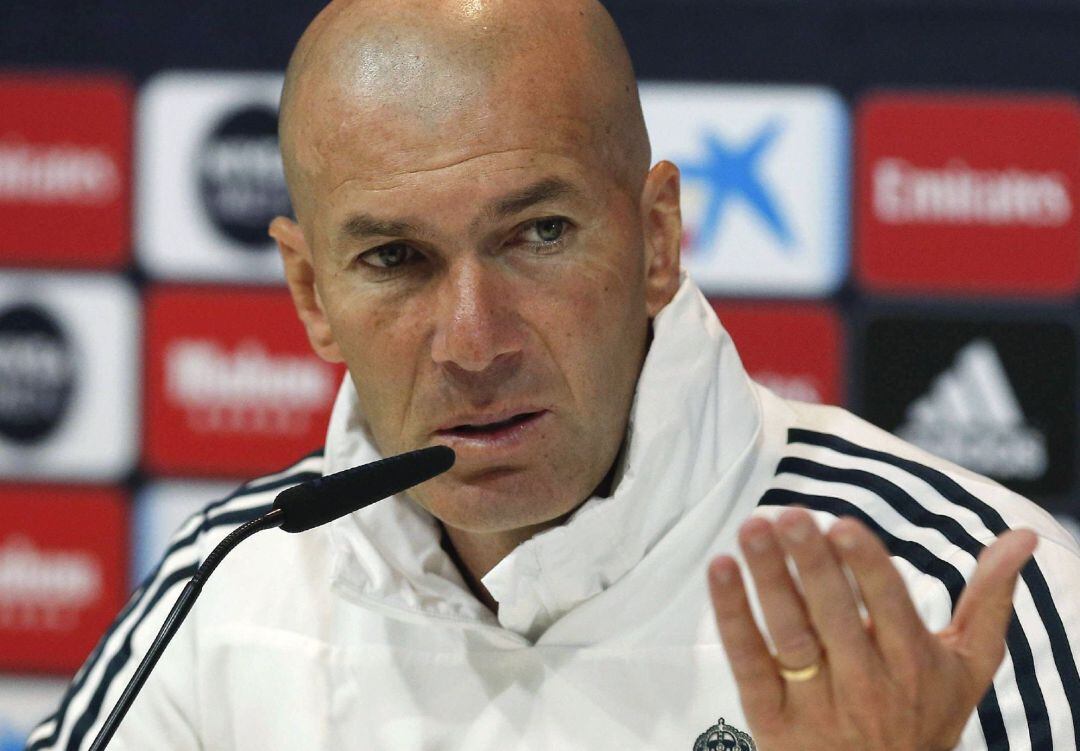 Zidane, durante la rueda de prensa. 