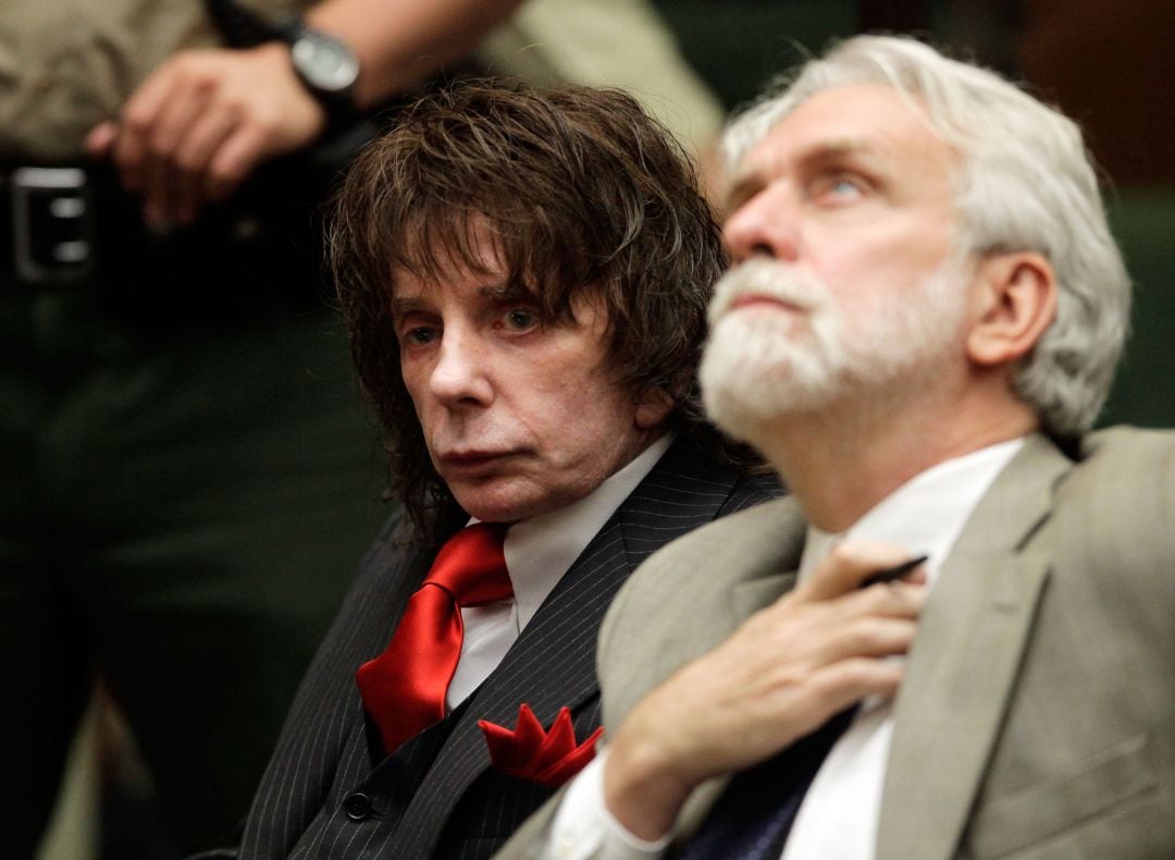 Imagen de archivo de Phil Spector durante el juicio en 2009