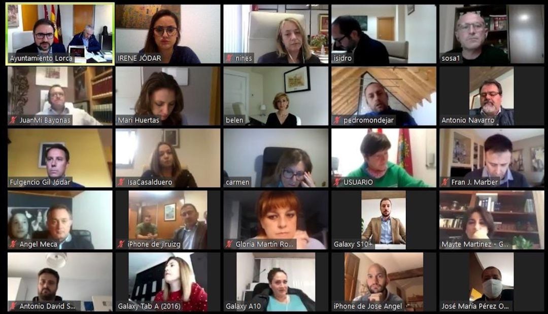 El Ayuntamiento de Lorca ha celebrado el primer pleno no presencial de su historia