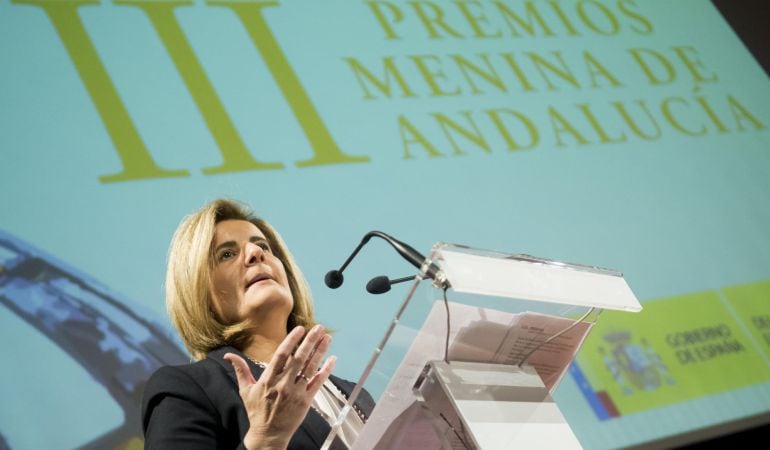 La ministra de Empleo, Fátima Báñez, en un acto en Sevilla