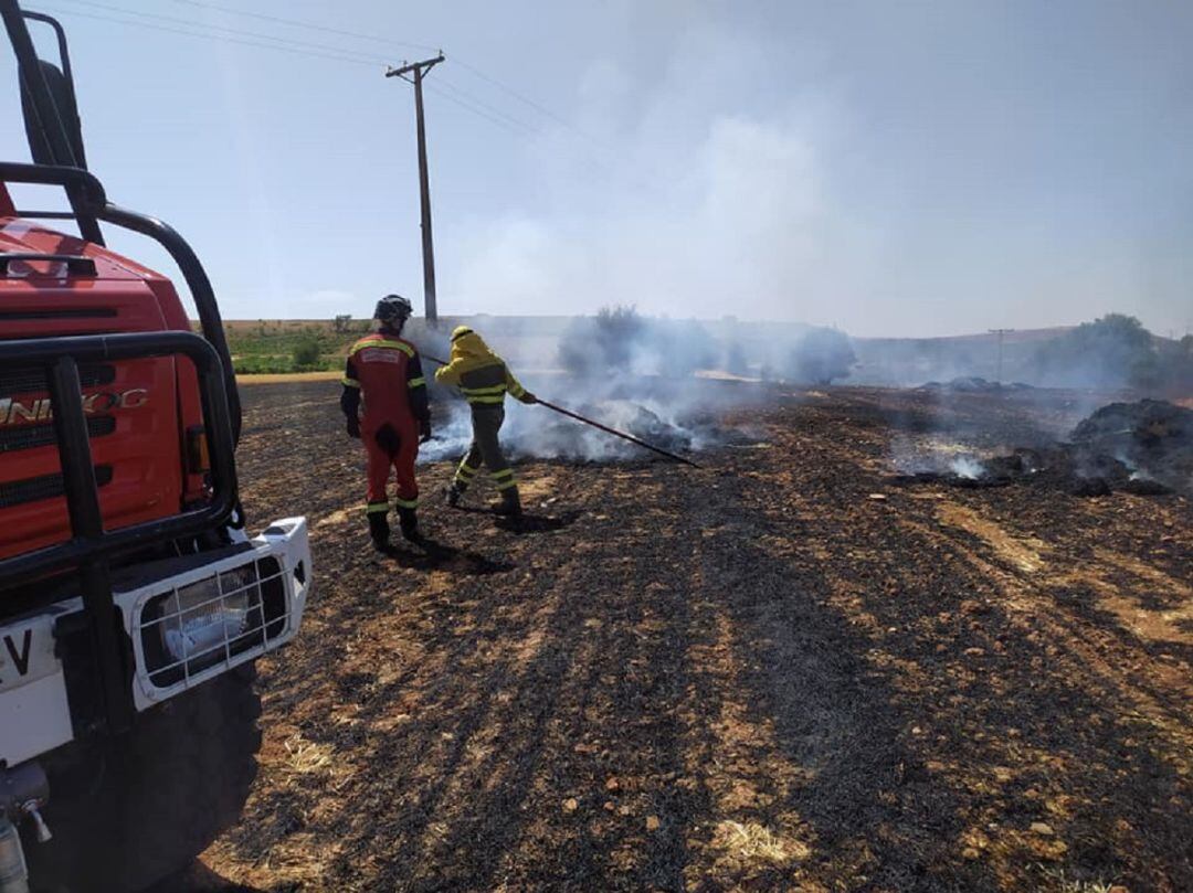 Los bomberos de Aranda, en una actuación de archivo