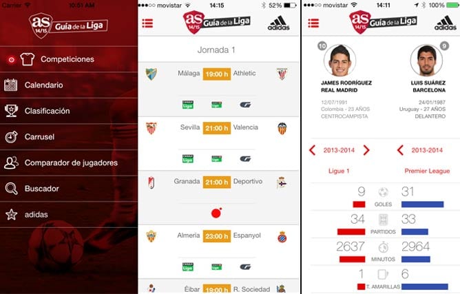 Con un diseño renovado y una navegación más intuitiva, la app Guía de la Liga te ofrece los resultados, la clasificación, las fichas de los equipos...