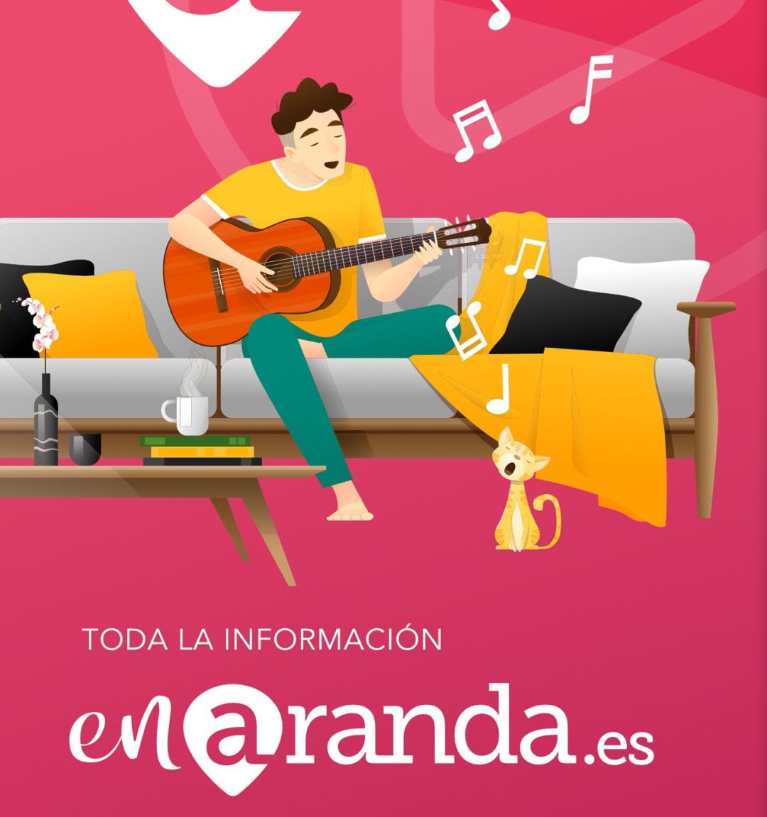 Carte anunciador del concierto online que ofrecerán once artistas y grupos musicales de la comarca