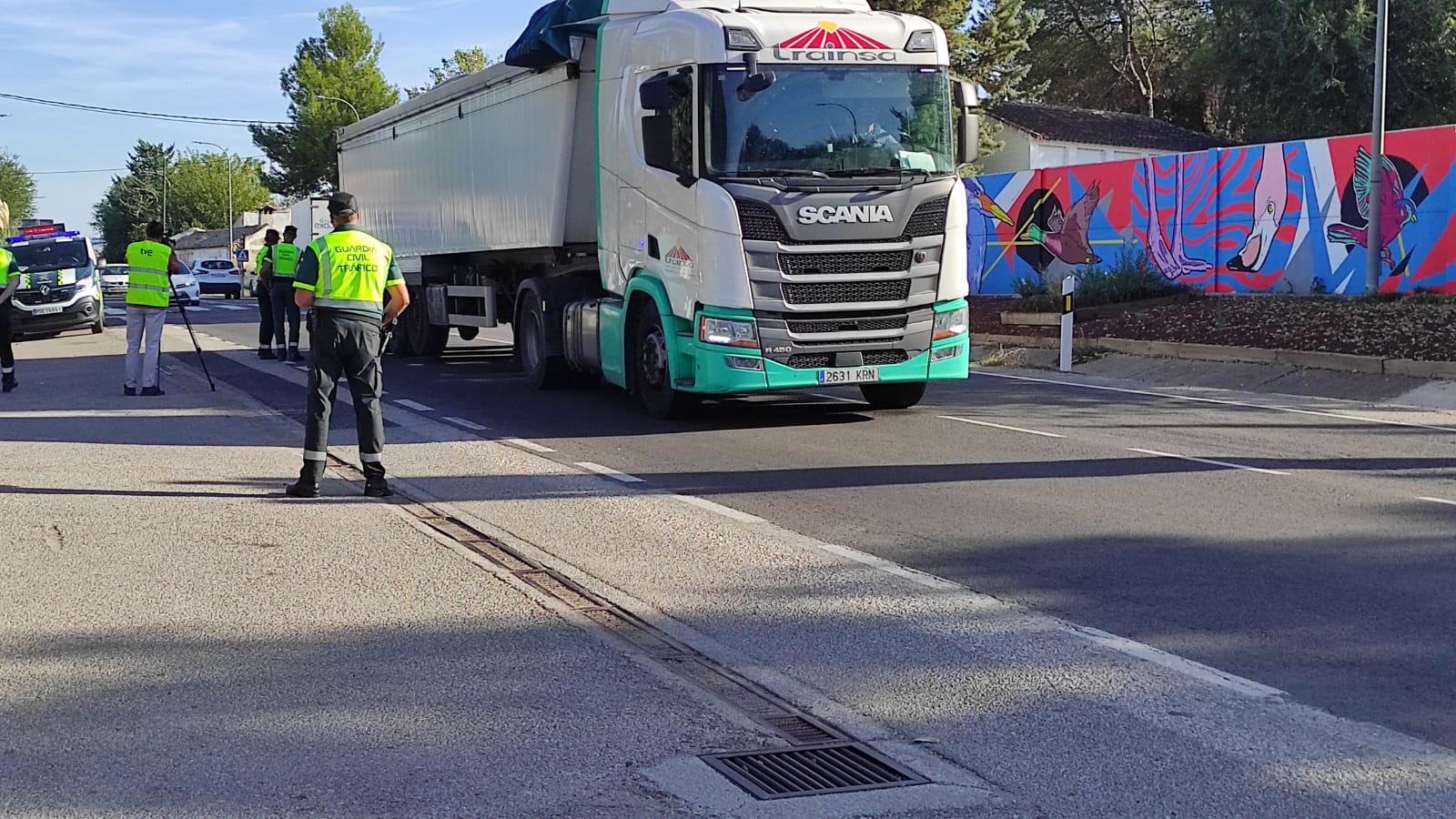 Control de la Guardia Civil en Peralvillo coincidiendo con el inicio de la campaña especial de la DGT que se mantendrá hasta el domingo