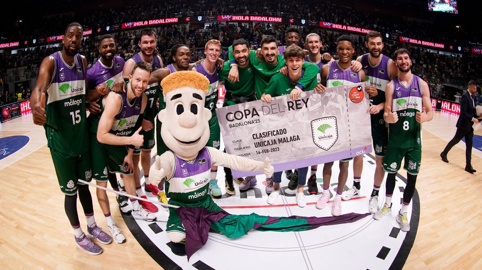 El Unicaja tras su victoria ante el Río Breogán se clasificó para la Copa del Rey, que se disputará en Badalona