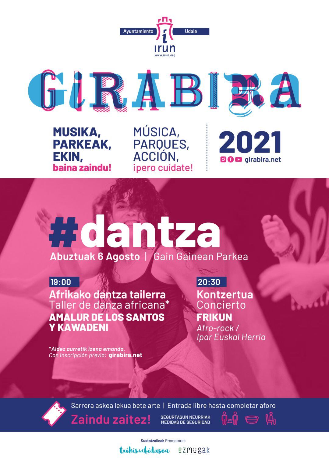 El cartel de Girabira de la actividad de este fin de semana 