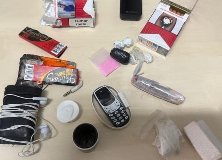 Material intervenido en la cárcel de Alhaurín de la Torre