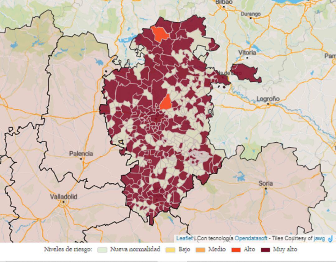 Mapa de la incidencia