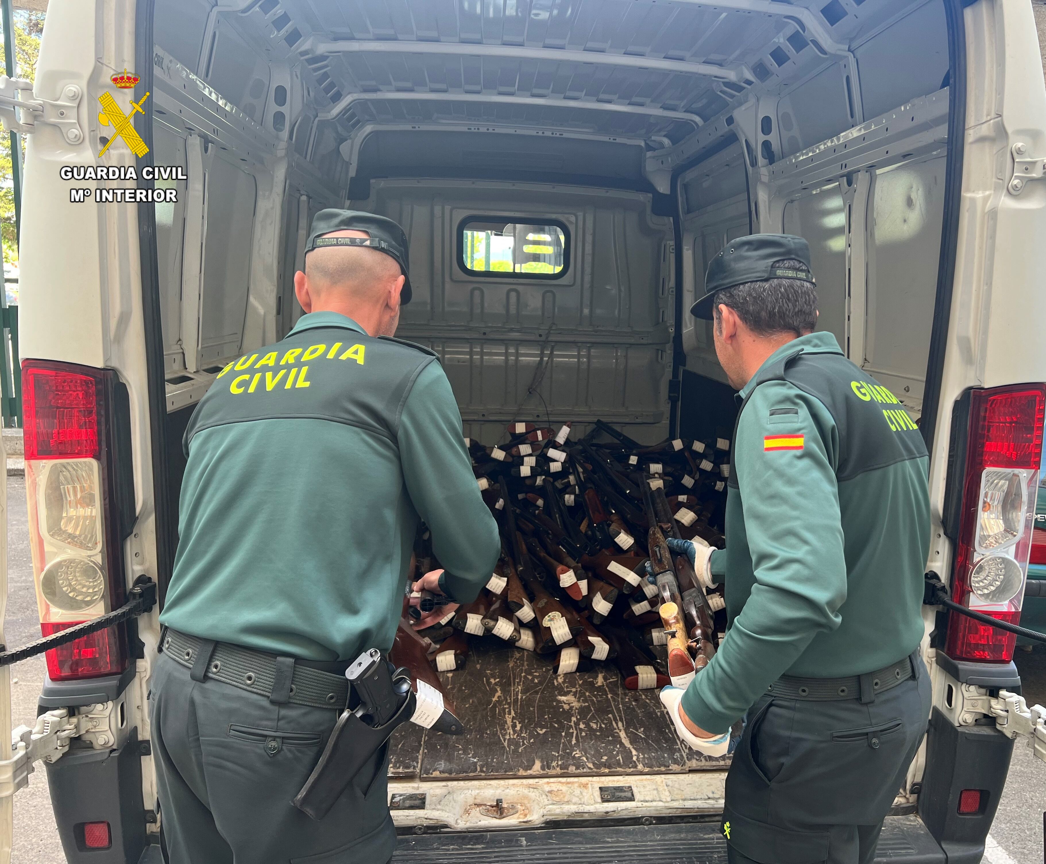 Armas intervenidas en una operación de la Guardia Civil