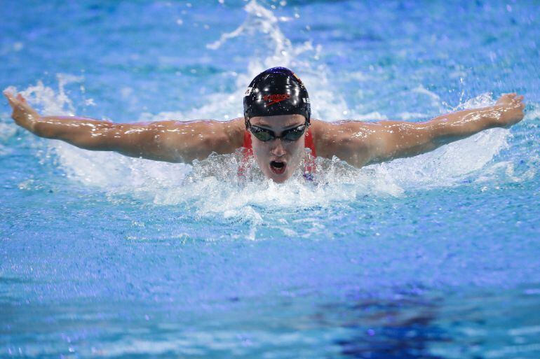 Mireia Belmonte en la final de los 200m mariposa