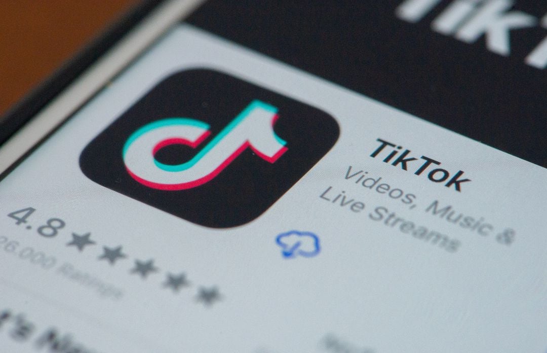 Aplicación de TikTok en un smartphone.