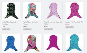 Diferentes diseños de facekinis a la venta