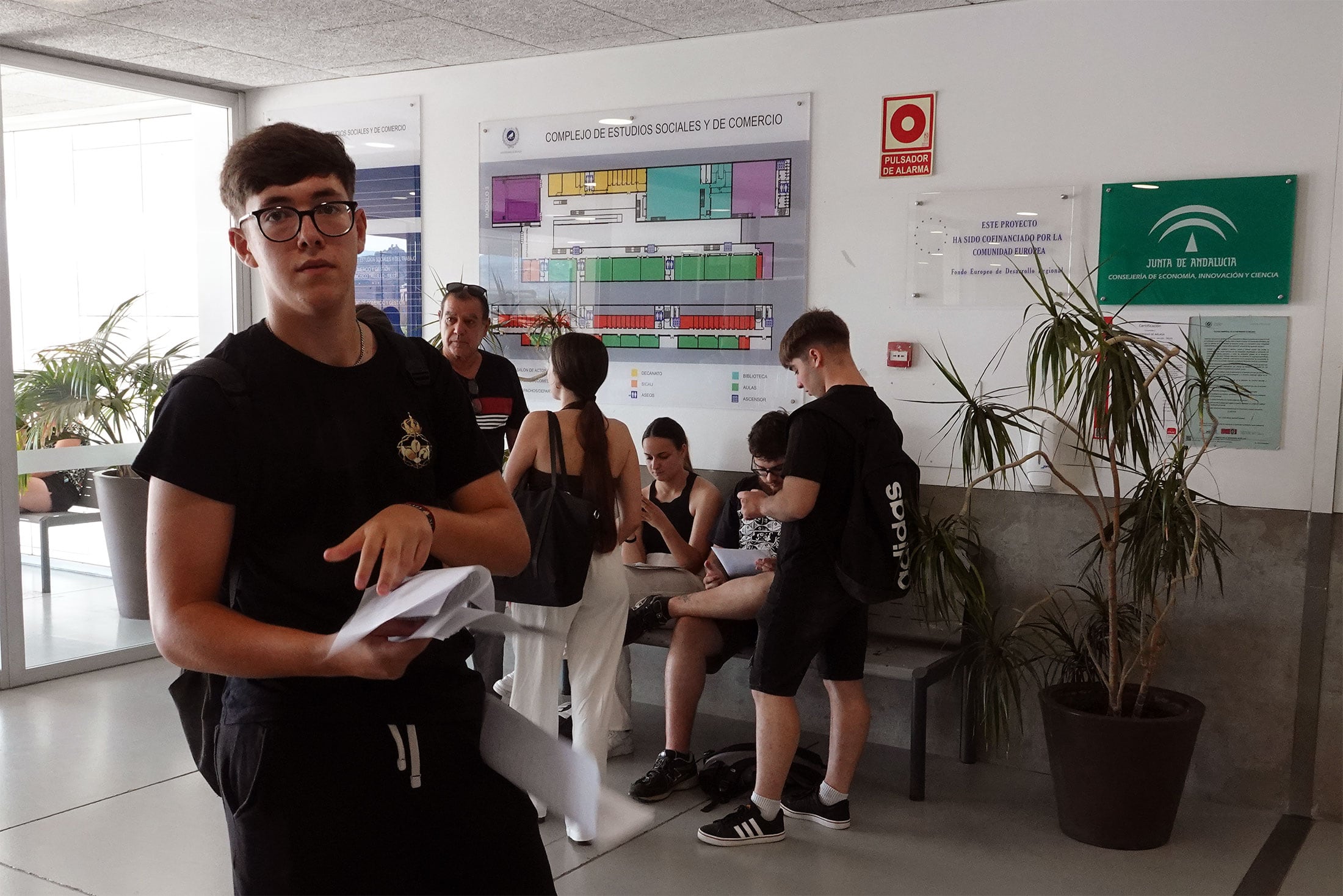 Momento del descanso entre las pruebas