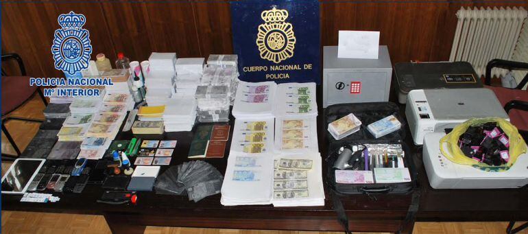 Material intervenido en la operación