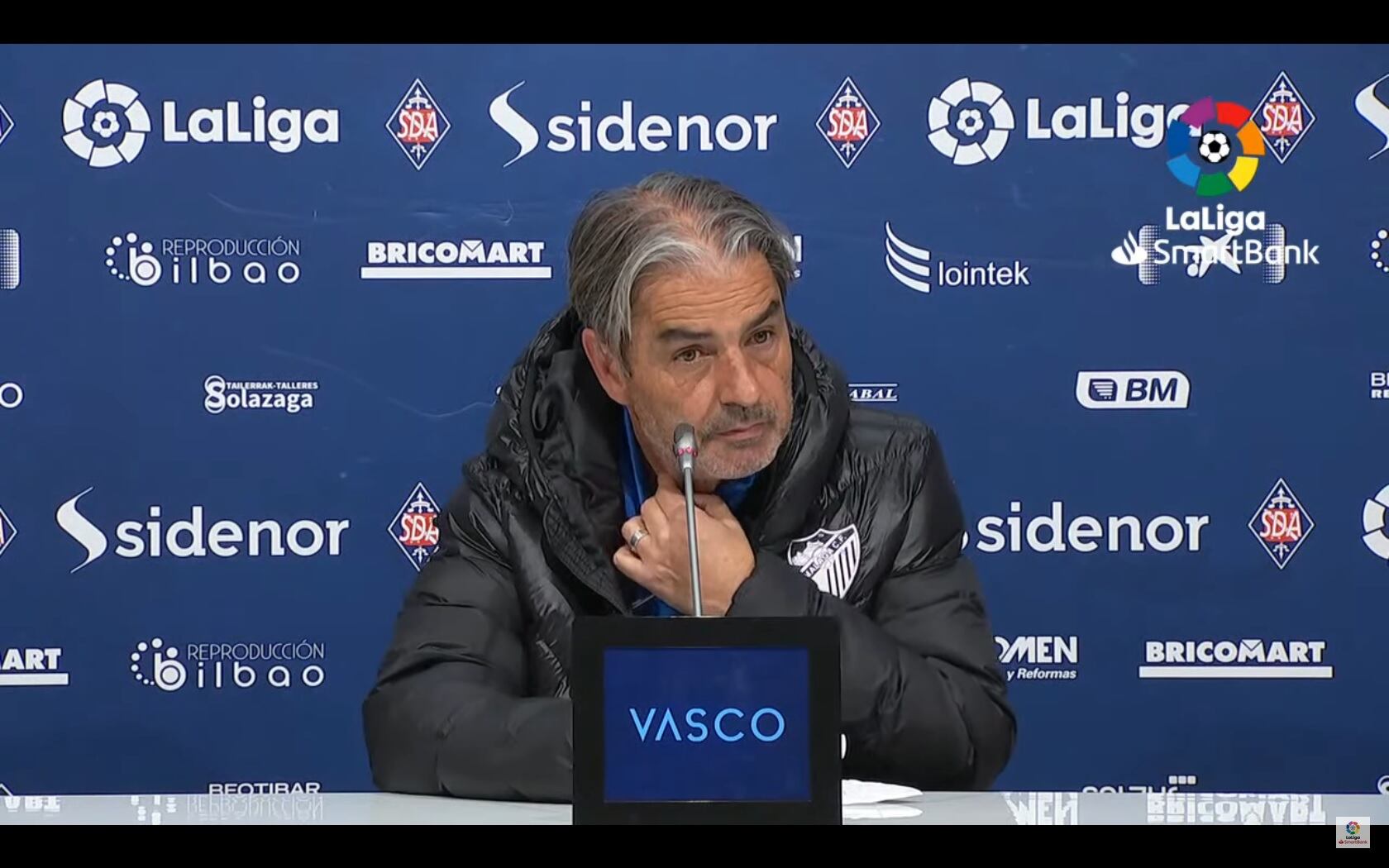 Natxo González, en la sala de prensa de Lezama