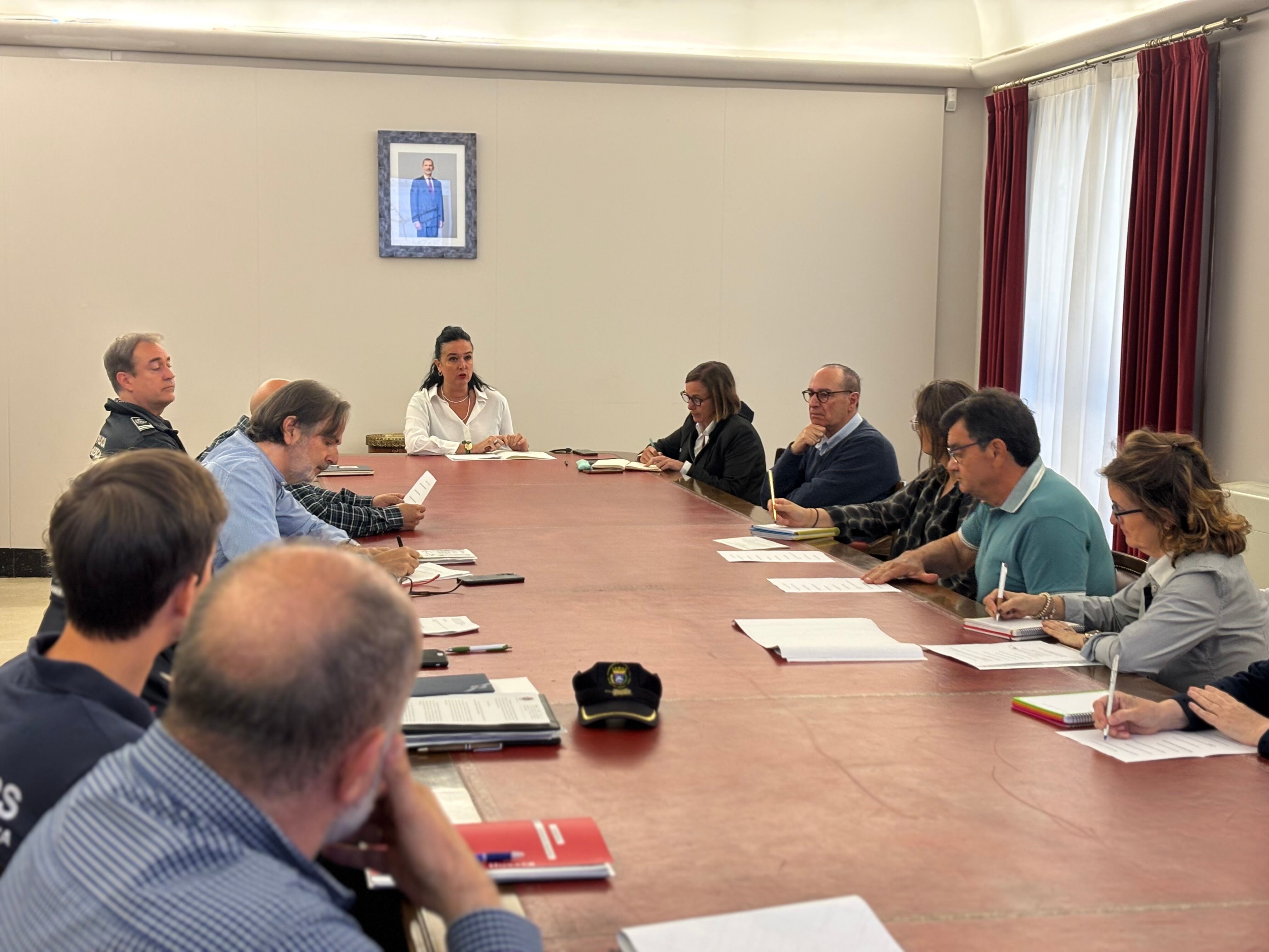Momento de la reunión celebrada en el Ayuntamiento de Huesca con los polígonos industriales