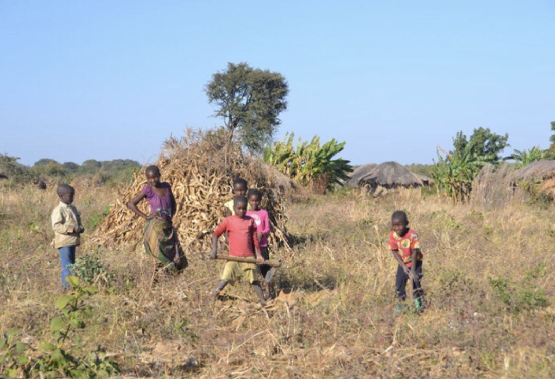 Algunos de los pequeños que se van a beneficiar del proyecto de Manos Unidas Ciudad en Zambia 