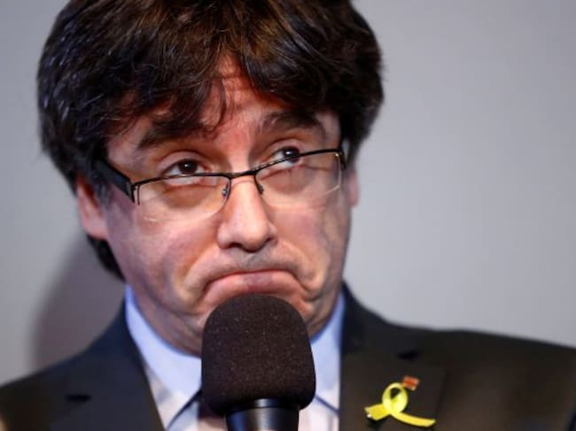 Puigdemont en una rueda de prensa en Berlín