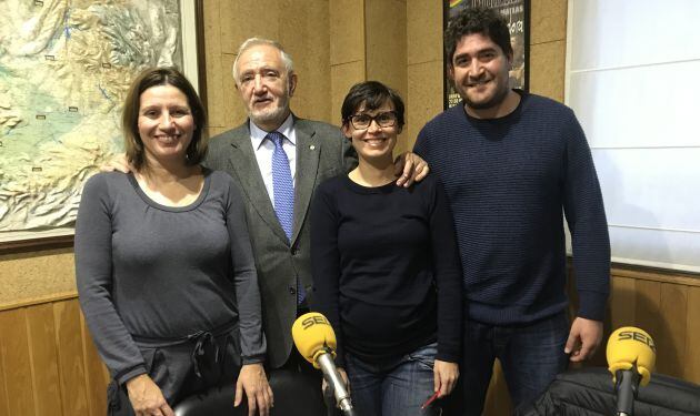 Ana Cano, Pedro Roca, Noemí Nielfa y Guillermo García en el estudio de SER Cuenca.