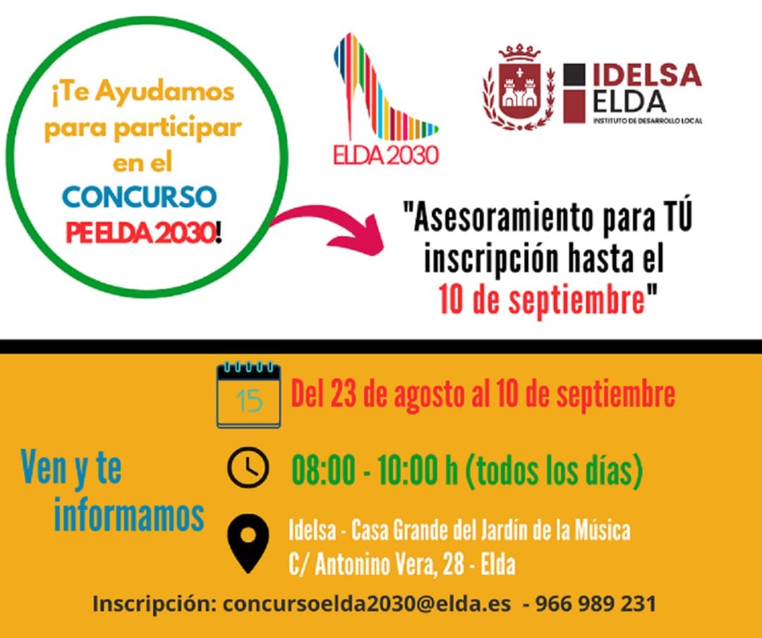 Desde el Instituto de Desarrollo de Elda (IDELSA) ofrece asesoramiento para el concurso