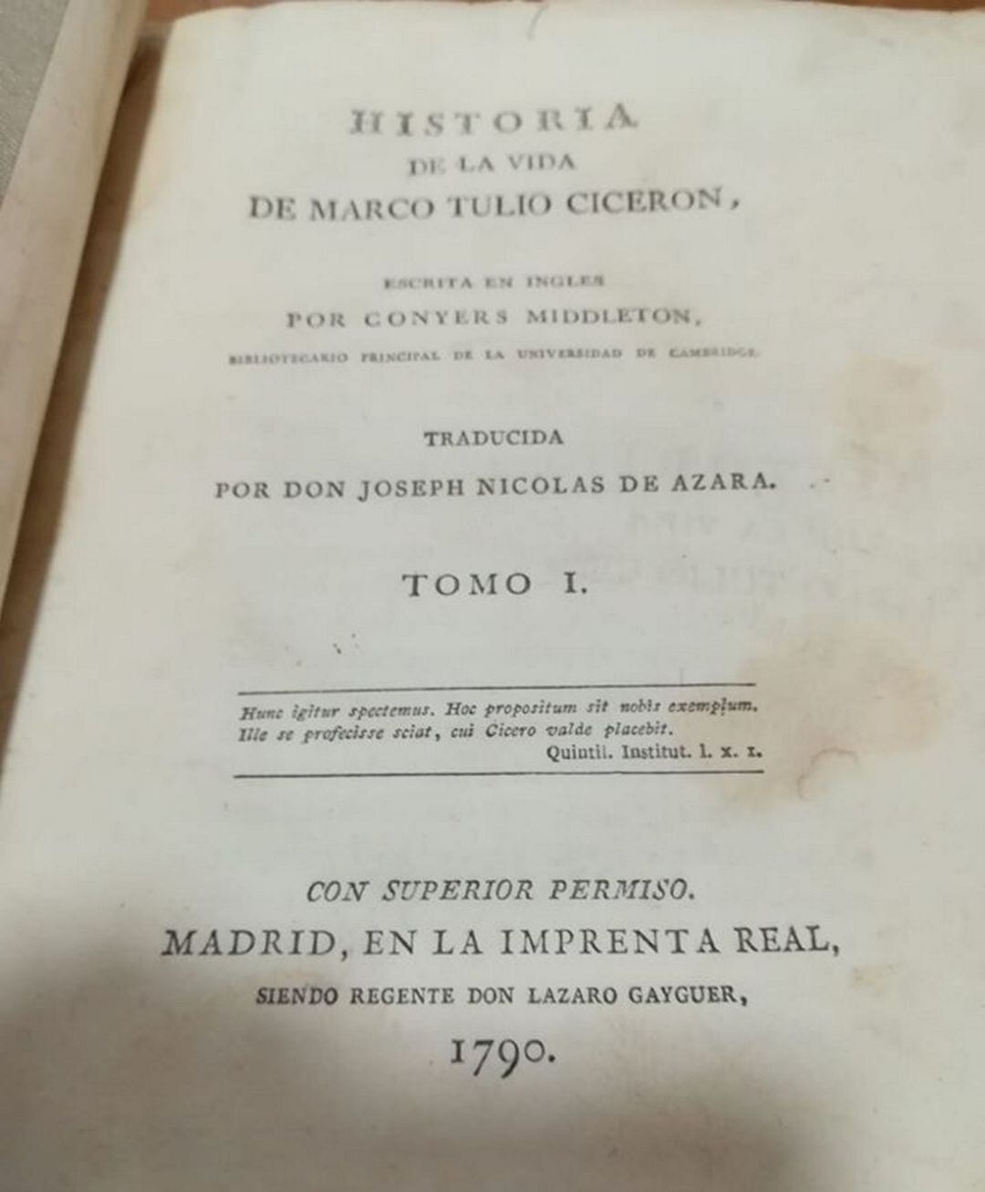 Libro editado en 1790 