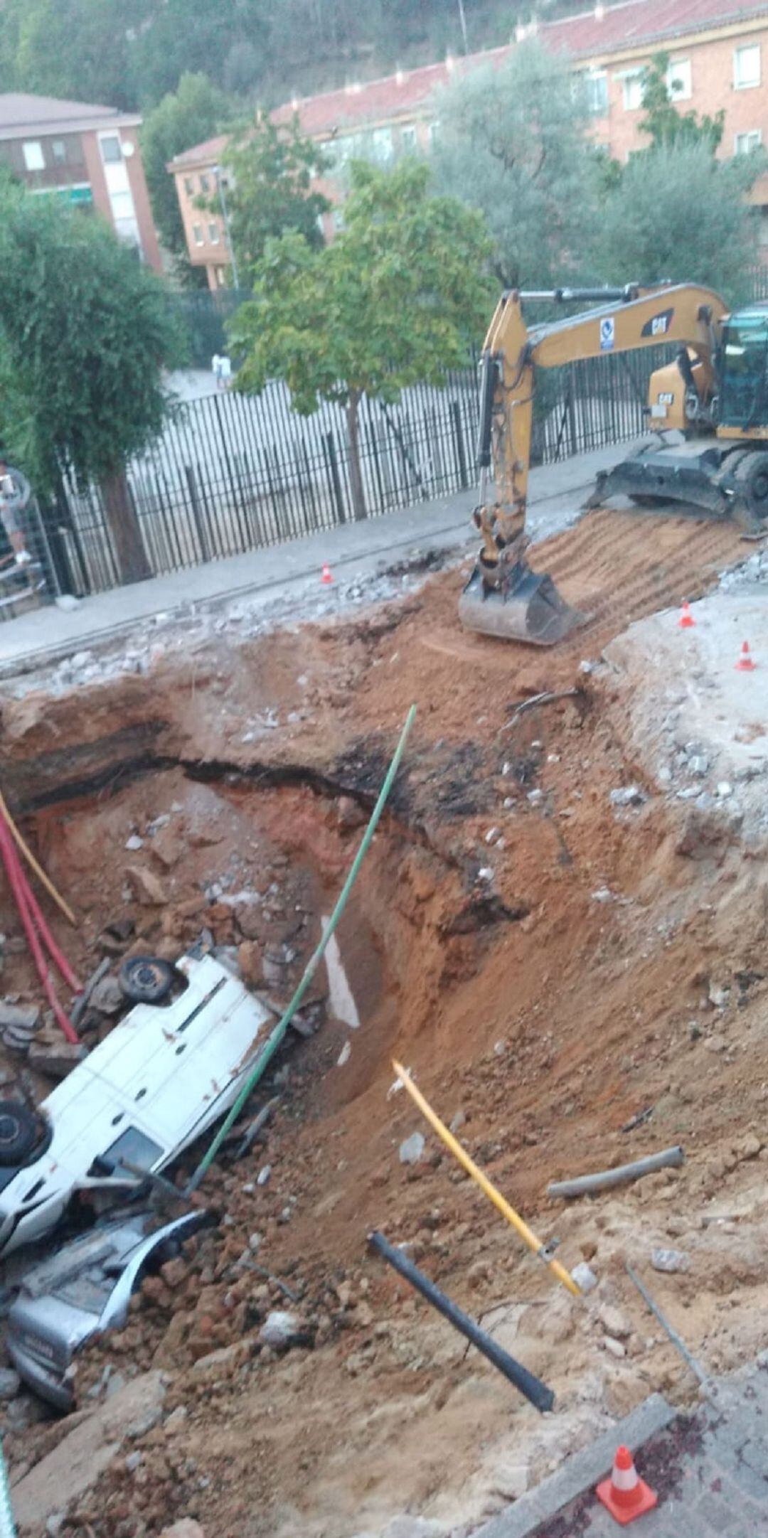 Inicio de las obras en el socavón de San Millán