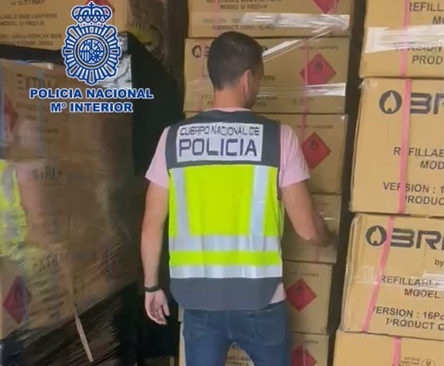 Imagen de la mercancía intervenida por la Policía Nacional en Murcia