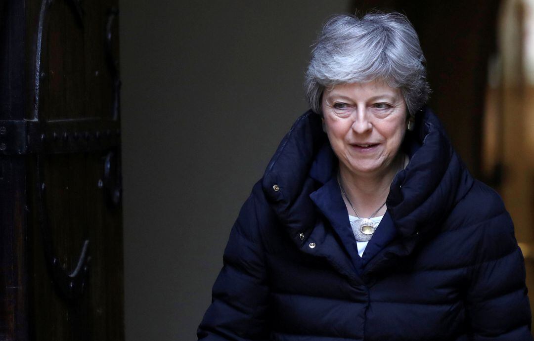 La primera ministra británica, Theresa May en Sonning