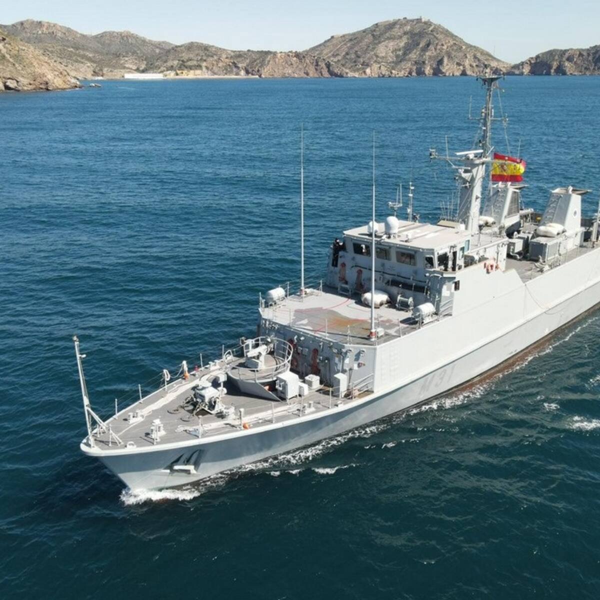 El cazaminas 'Segura' parte de Cartagena para desplegarse en el Mediterréneo en la agrupación permanente de la OTAN