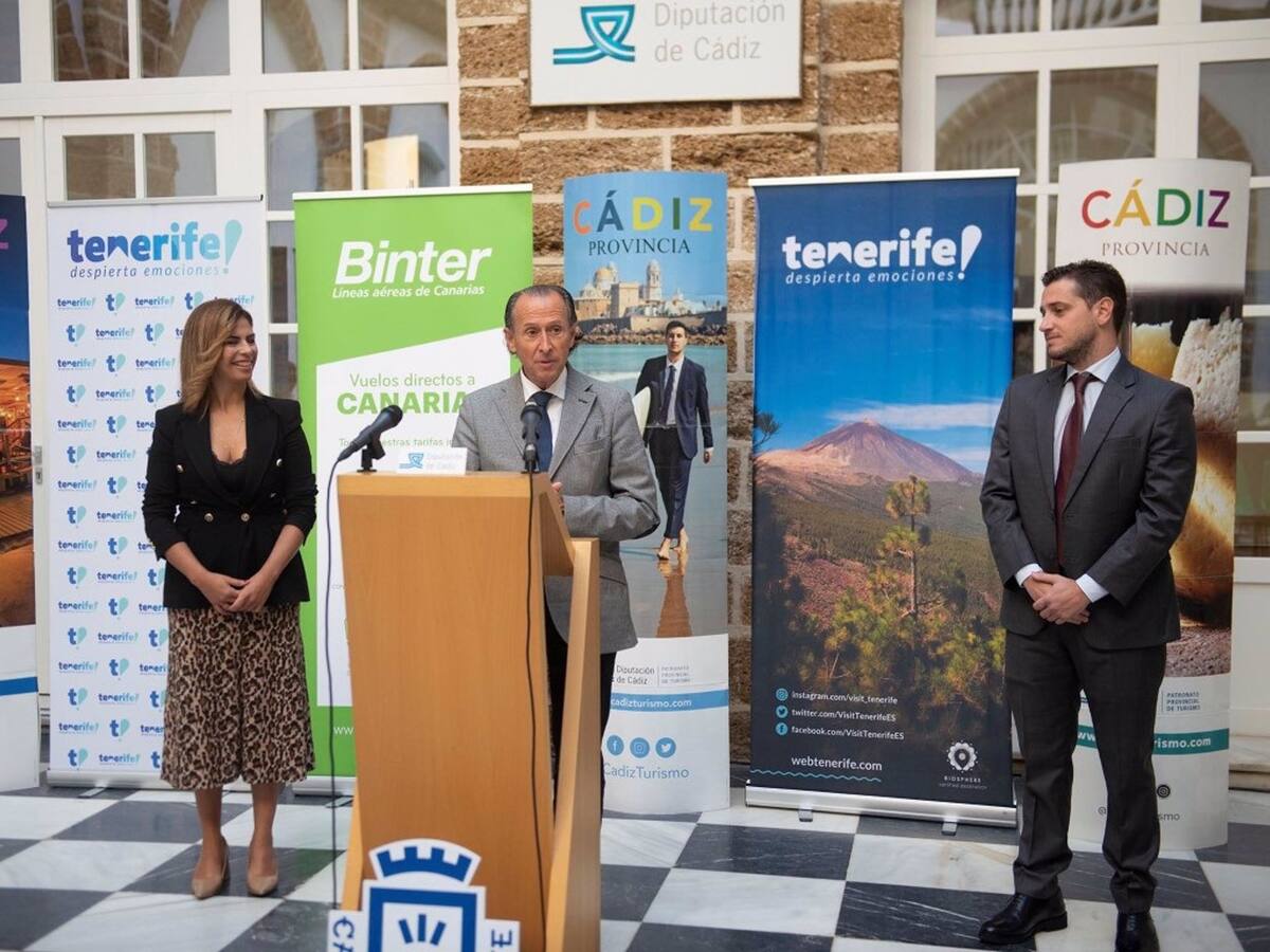 Tenerife y la provincia de Cádiz se alían para promocionar la ruta directa de la isla con el aeropuerto de Jerez