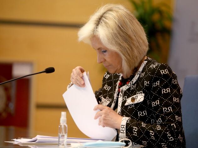 Verónica Casado, consejera de Sanidad, en rueda de prensa
