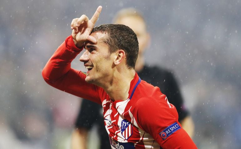 Griezmann celebra un gol en la final de la Europa League 