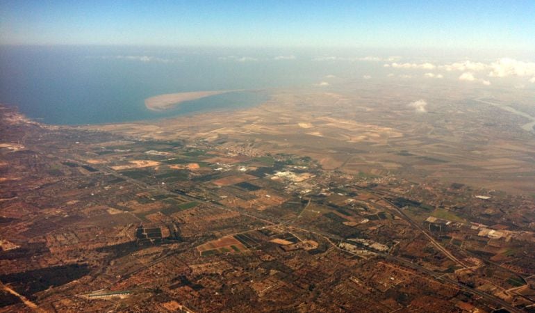 Imatge aèria del Delta de l'Ebre