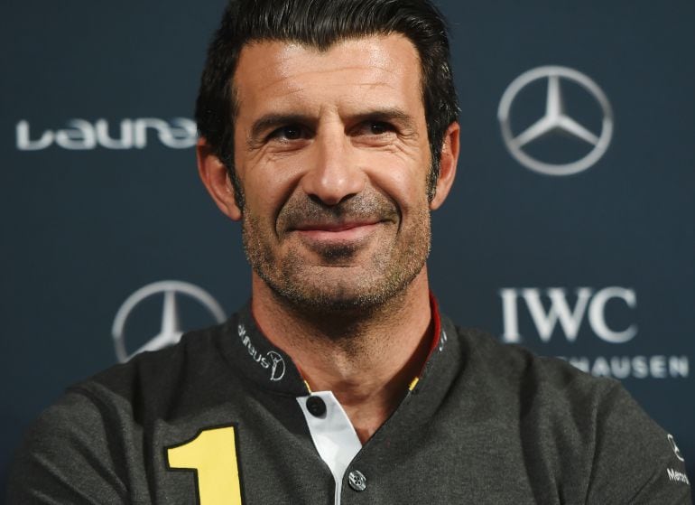 Luis Figo, durante un acto publicitario