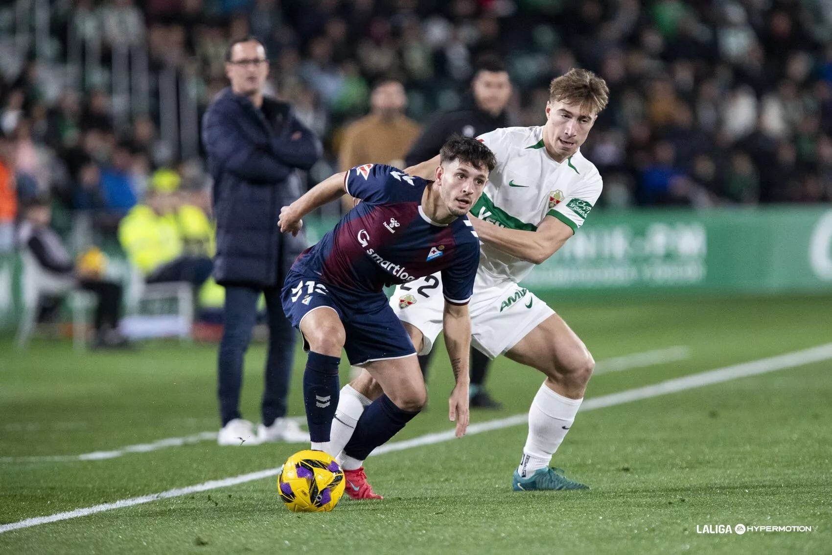 Iván Gil y Affengrube en el del Martínez Valero  / SD EIBAR